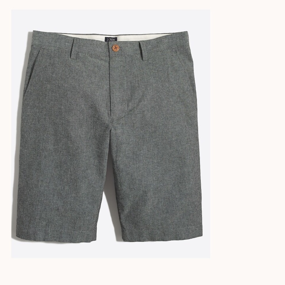 J. Crew Factory Rivington Chambray Grey Blue 11” Short